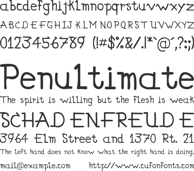 Simallos font preview