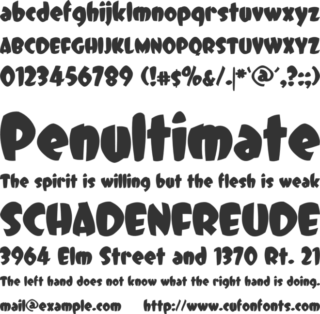 DCC - Dreamer font preview