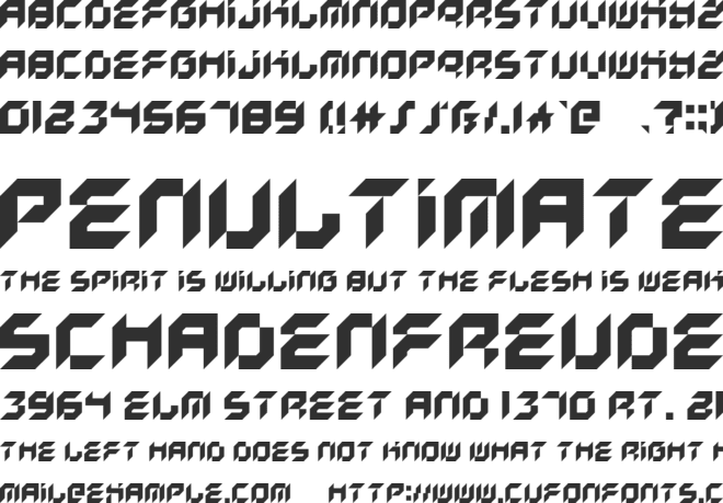 Kreased font preview