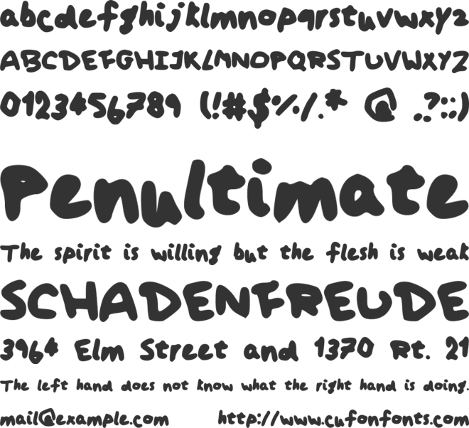 Koshari font preview