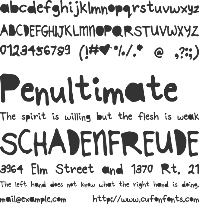 JoannePapercut font preview