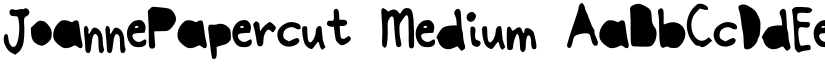 JoannePapercut Medium font