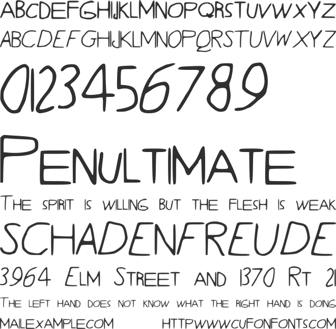 Quentrell font preview