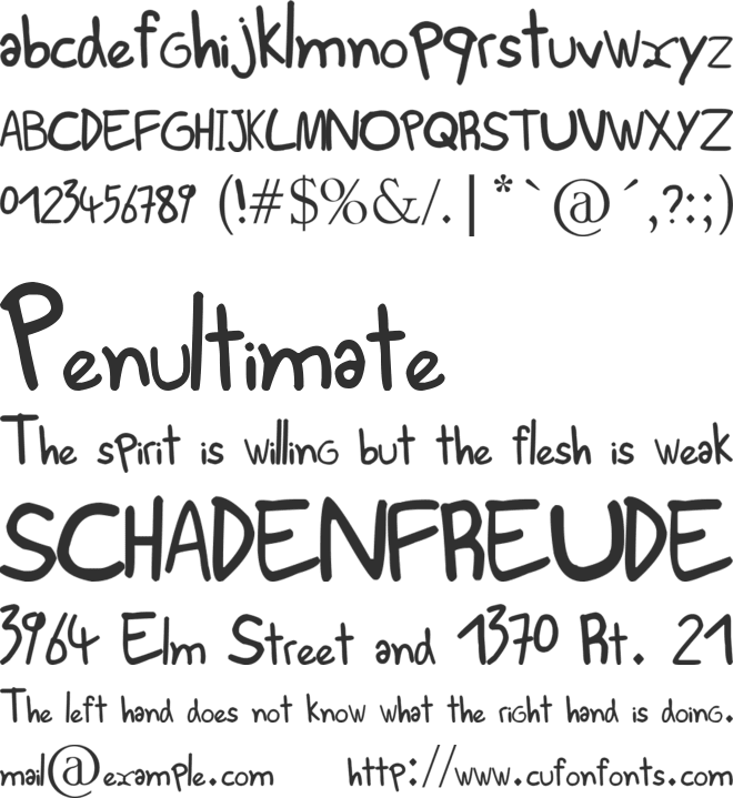 Scribs font preview