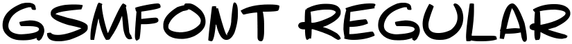 gsmfont Regular font