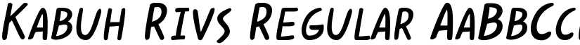 Kabuh Rivs Regular font