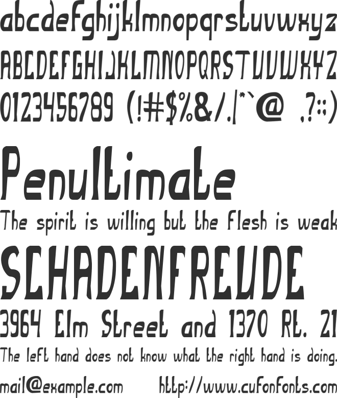 The Ugly font font preview