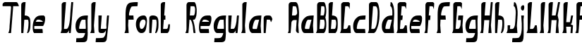 The Ugly font Regular font