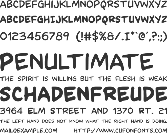 Kangaroo Court font preview