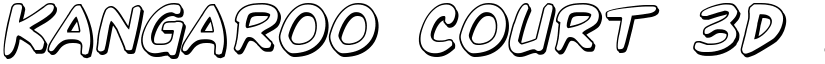 Kangaroo Court 3D Italic Italic font