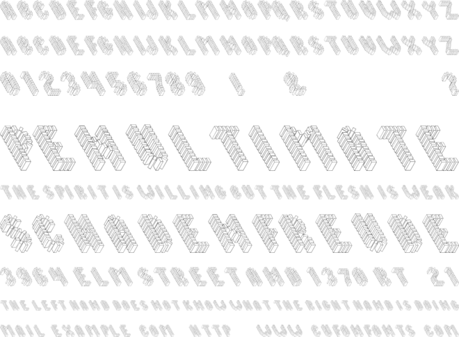Topple font preview