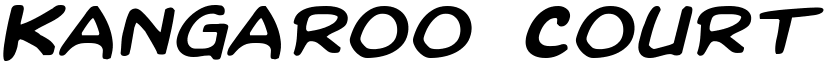 Kangaroo Court Expanded Italic Expanded Italic font