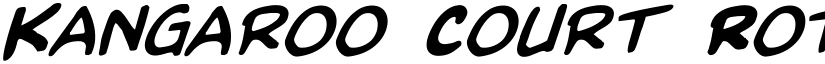 Kangaroo Court Rotalic Italic font