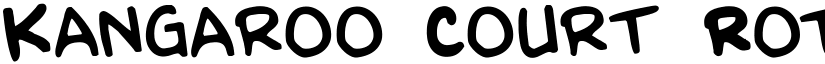 Kangaroo Court Rotated Regular font