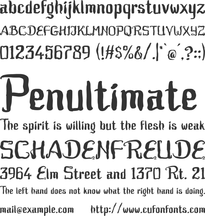 Asteroidea font preview