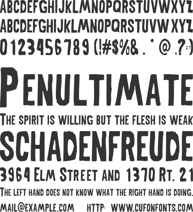 MiddleWoman font preview