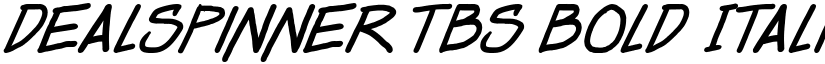 Dealspinner TBS Bold Italic font