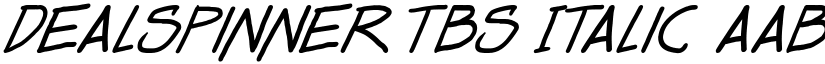 Dealspinner TBS Italic font