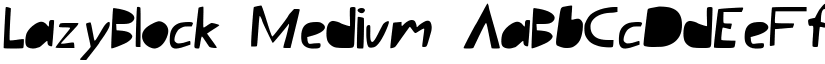 LazyBlock Medium font