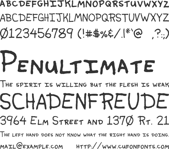 Fountain Avenue font preview