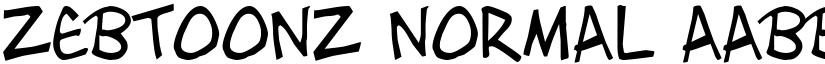 Zebtoonz Normal font