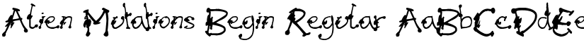Alien Mutations Begin Regular font