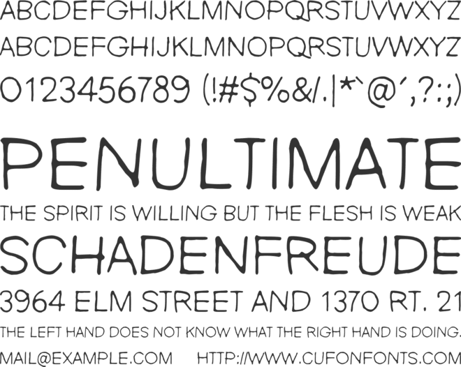 Nie Zabawne Komik font preview