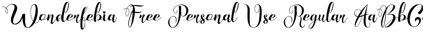 Wonderfebia Free Personal Use Regular font