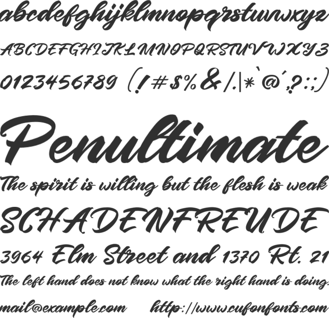 Pintenium  Free Personal Use font preview