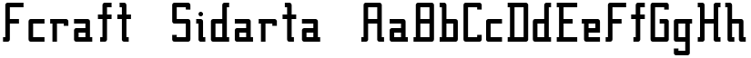 Fcraft Sidarta font