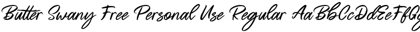 Butter Swany Free Personal Use Regular font