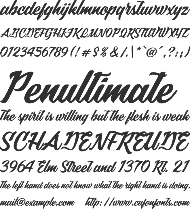The Talkshow font preview