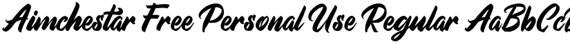 Aimchestar Free Personal Use Regular font