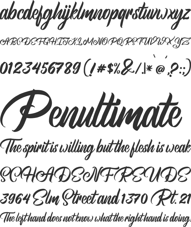 Brightsome  Free Personal Use font preview