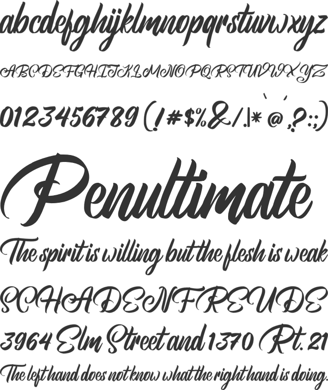 Brightsome  Free Personal Use font preview