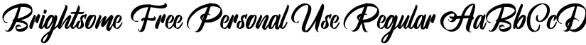 Brightsome  Free Personal Use Regular font