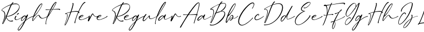 Right Here Regular font
