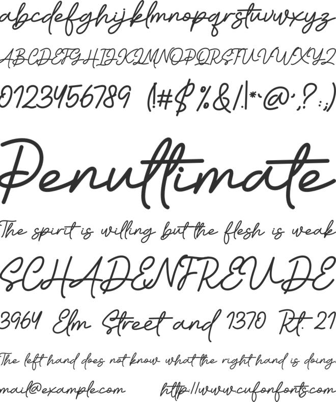 Yardmore font preview