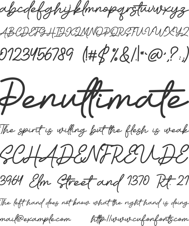 Yardmore font preview