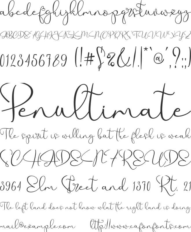 My Future font preview