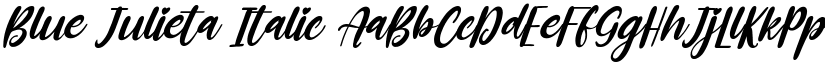 Blue Julieta Italic font