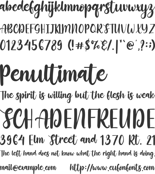 Blue Julieta font preview