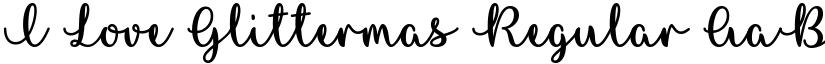I Love Glittermas Regular font