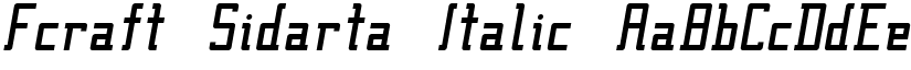 Fcraft Sidarta Italic font