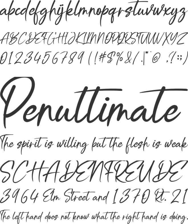 Qomallida font preview