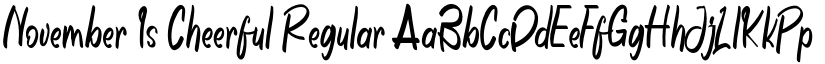 November Is Cheerful Regular font