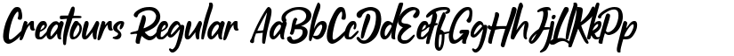 Creatours Regular font