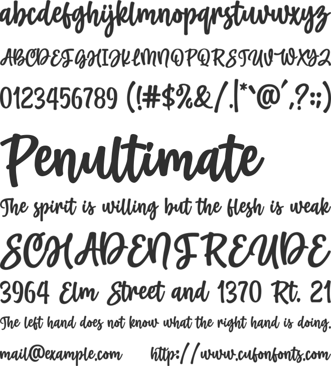 Wishline font preview