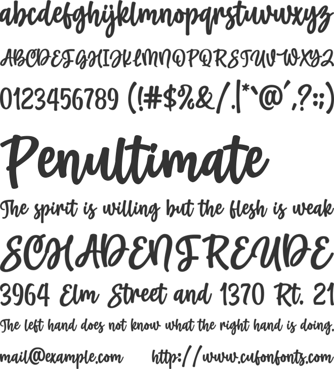 Wishline font preview