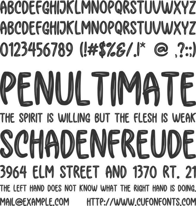 Helga Brush font preview